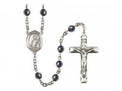  St. Lucia of Syracuse Centre Rosary w/Hematite Beads 