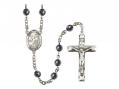  St. Luke the Apostle Centre Rosary w/Hematite Beads 
