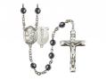  St. Luke the Apostle/Doctor Centre Rosary w/Hematite Beads 