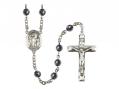  St. Richard Centre Rosary w/Hematite Beads 