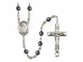  St. Bridget of Sweden Centre Rosary w/Hematite Beads 
