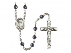  St. Bridget of Sweden Centre Rosary w/Hematite Beads 