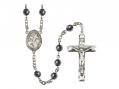  St. Bernard of Clairvaux Center Rosary w/Hematite Beads 