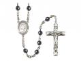  St. John Baptist de la Salle Centre Rosary w/Hematite Beads 