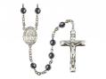  St. Isidore the Farmer Centre Rosary w/Hematite Beads 