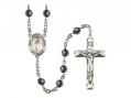  St. Joseph Marello Centre Rosary w/Hematite Beads 