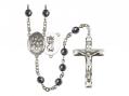  St. Christopher/Choir Centre Rosary w/Hematite Beads 