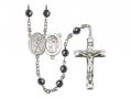  St. Sebastian/Dance Centre Rosary w/Hematite Beads 