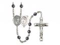  St. Sebastian/Karate Centre Rosary w/Hematite Beads 