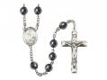  St. Charles Borromeo Centre Rosary w/Hematite Beads 
