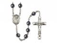  St. Dennis Centre Rosary w/Hematite Beads 