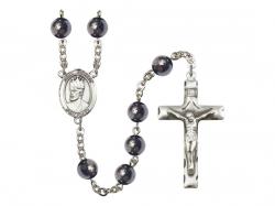  St. Edward the Confessor Centre Rosary w/Hematite Beads 