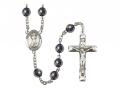  St. Francis of Assisi Centre Rosary w/Hematite Beads 