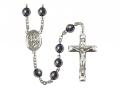  St. George Centre Rosary w/Hematite Beads 