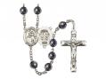  St. Joan of Arc/National Guard Centre Rosary w/Hematite Beads 