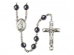  St. Peter the Apostle Centre Rosary w/Hematite Beads 
