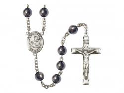  St. Thomas Aquinas Centre Rosary w/Hematite Beads 