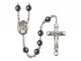  St. Casimir of Poland Centre Rosary w/Hematite Beads 