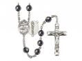  St. Cosmas & Damian/Doctors Centre Rosary w/Hematite Beads 