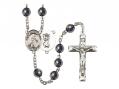  St. Christopher/Basketball Centre Rosary w/Hematite Beads 