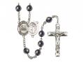  St. Sebastian/Swimming Centre Rosary w/Hematite Beads 