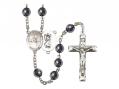  St. Christopher/Water Polo-Men Centre Rosary w/Hematite Beads 