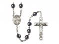  St. Isabella of Portugal Centre Rosary w/Hematite Beads 
