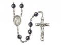  St. Catherine of Alexandria Centre Rosary w/Hematite Beads 
