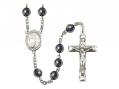  St. Jeanne Chezard de Matel Centre Rosary w/Hematite Beads 
