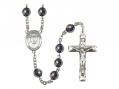  St. Damien of Molokai Centre Rosary w/Hematite Beads 