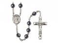  St. Lucy Centre Rosary w/Hematite Beads 