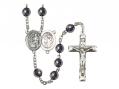 St. Sebastian/Karate Centre Rosary w/Hematite Beads 