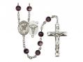  St. Agatha/Nurse Center Rosary w/Brown Beads 