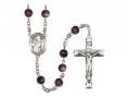  St. Augustine of Hippo Center Rosary w/Brown Beads 