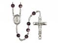  St. Blaise Center Rosary w/Brown Beads 