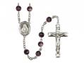  St. Frances Cabrini Centre Rosary w/Brown Beads 