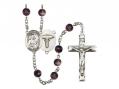  St. Camillus of Lellis/Nurse Centre Rosary w/Brown Beads 