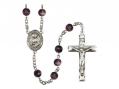  St. Catherine Laboure Centre Rosary w/Brown Beads 