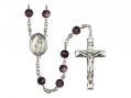  St. Genesius of Rome Centre Rosary w/Brown Beads 
