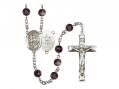  St. George/Army Centre Rosary w/Brown Beads 