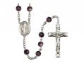  St. Genevieve Centre Rosary w/Brown Beads 