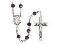  St. Justin Centre Rosary w/Brown Beads 