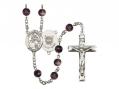  St. Joan of Arc/Coast Guard Centre Rosary w/Brown Beads 