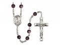  St. Jude Thaddeus Centre Rosary w/Brown Beads 