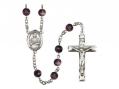  St. Kateri Tekakwitha Centre Rosary w/Brown Beads 