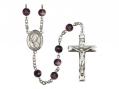  St. Philomena Centre Rosary w/Brown Beads 