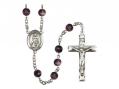  St. Peregrine Laziosi Centre Rosary w/Brown Beads 