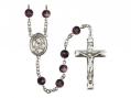  St. Rose of Lima Centre Rosary w/Brown Beads 