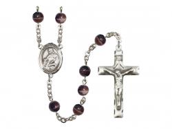  St. Agnes of Rome Center Rosary w/Brown Beads 