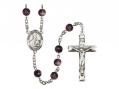  St. Gemma Galgani Centre Rosary w/Hematite Beads 